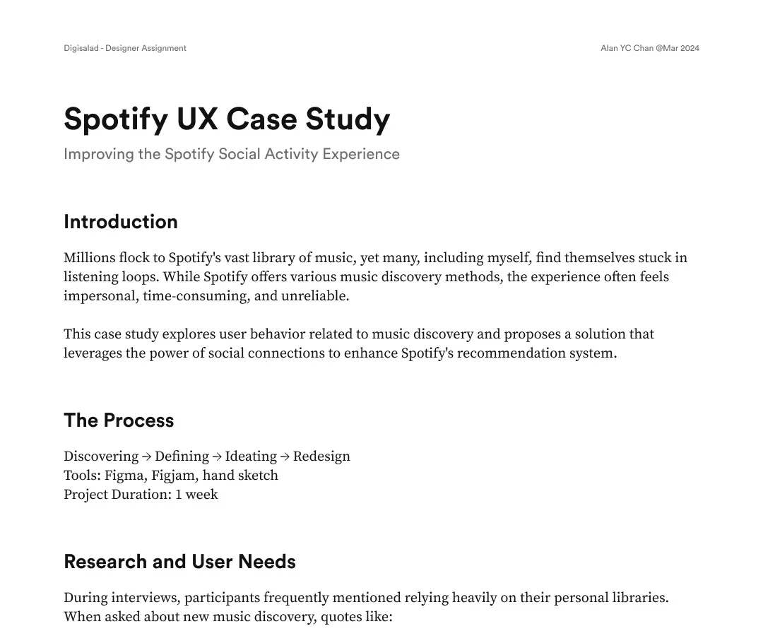 UX Case Study — Spotify — image 1